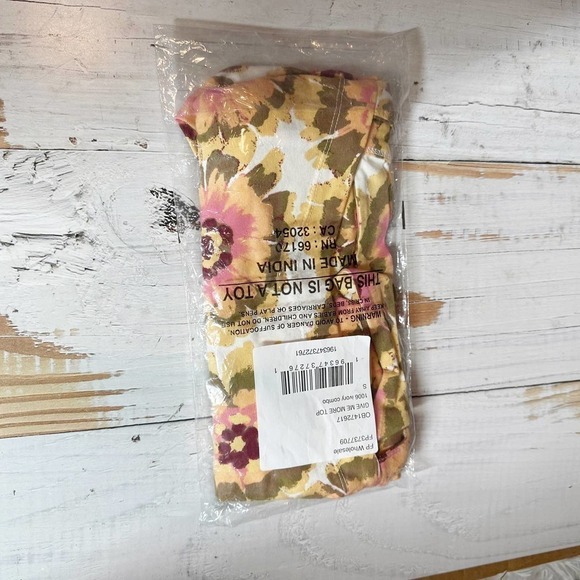 Free People Give Me More Floral Summer Top Size Small Ivory Combo - Picture 6 of 8